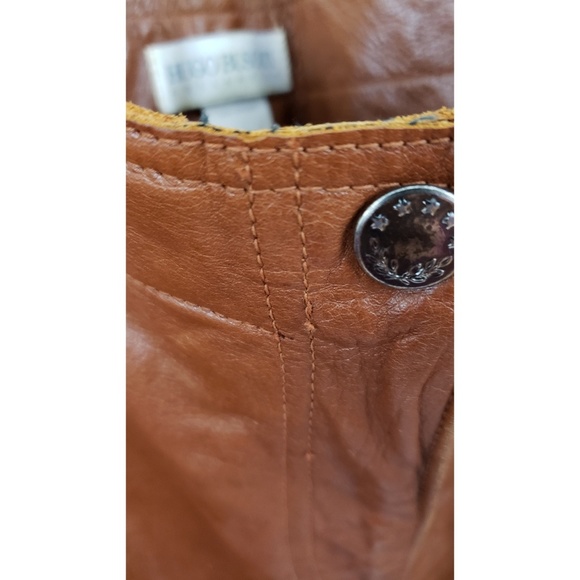 Hugo Buscati Camel Colored Leather Pants Size 6 - Picture 5 of 7